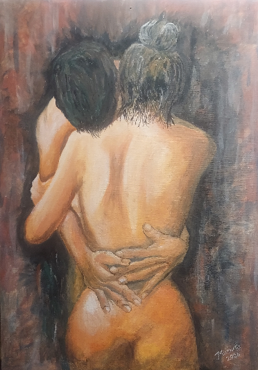 "Lovers"   50 x70 cm (on canvas-cardboard)  March 2026