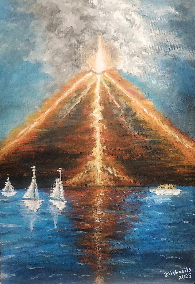 "Volcano" 50 x70 cm (on canvas) December 2025